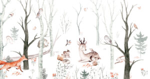 Behang Dieren in het bos