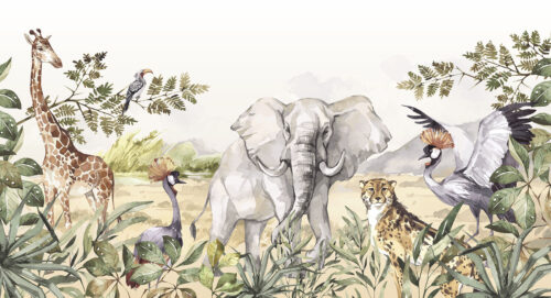 Behang Dieren van de savanne
