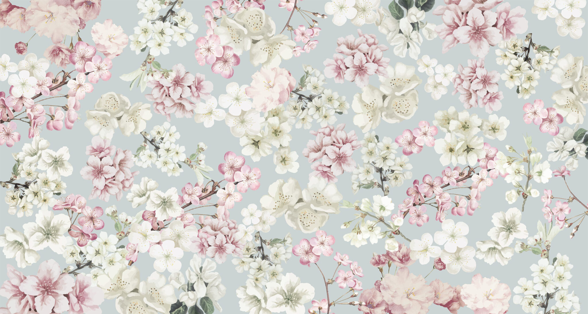 Kersenbloesem behang