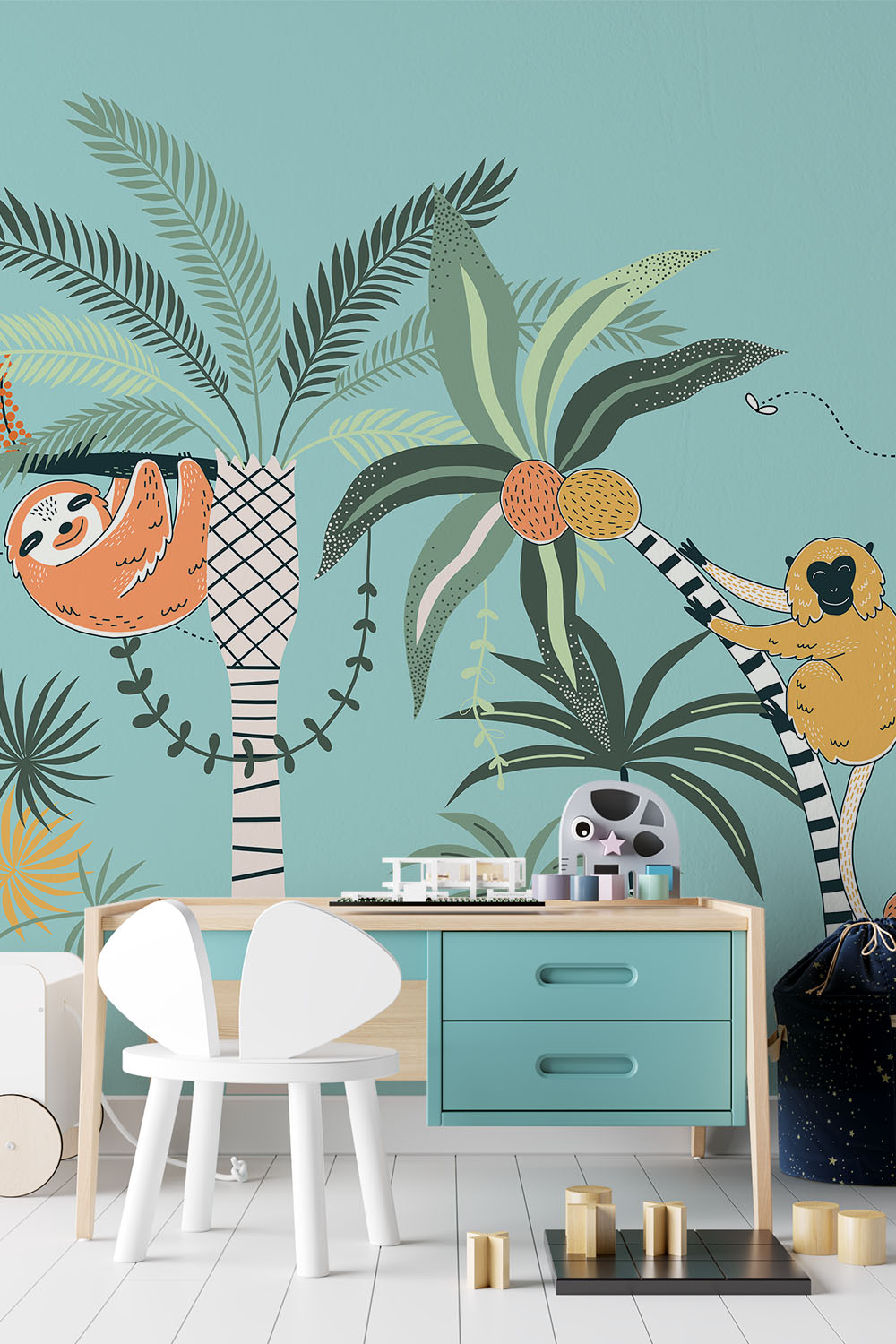 Jungle behang voor hippe kids - Gebungel in de jungle ~ Walloha.com
