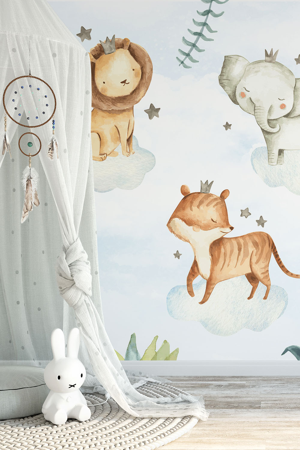Dieren behang voor kinderen - Safari droom ~ Walloha