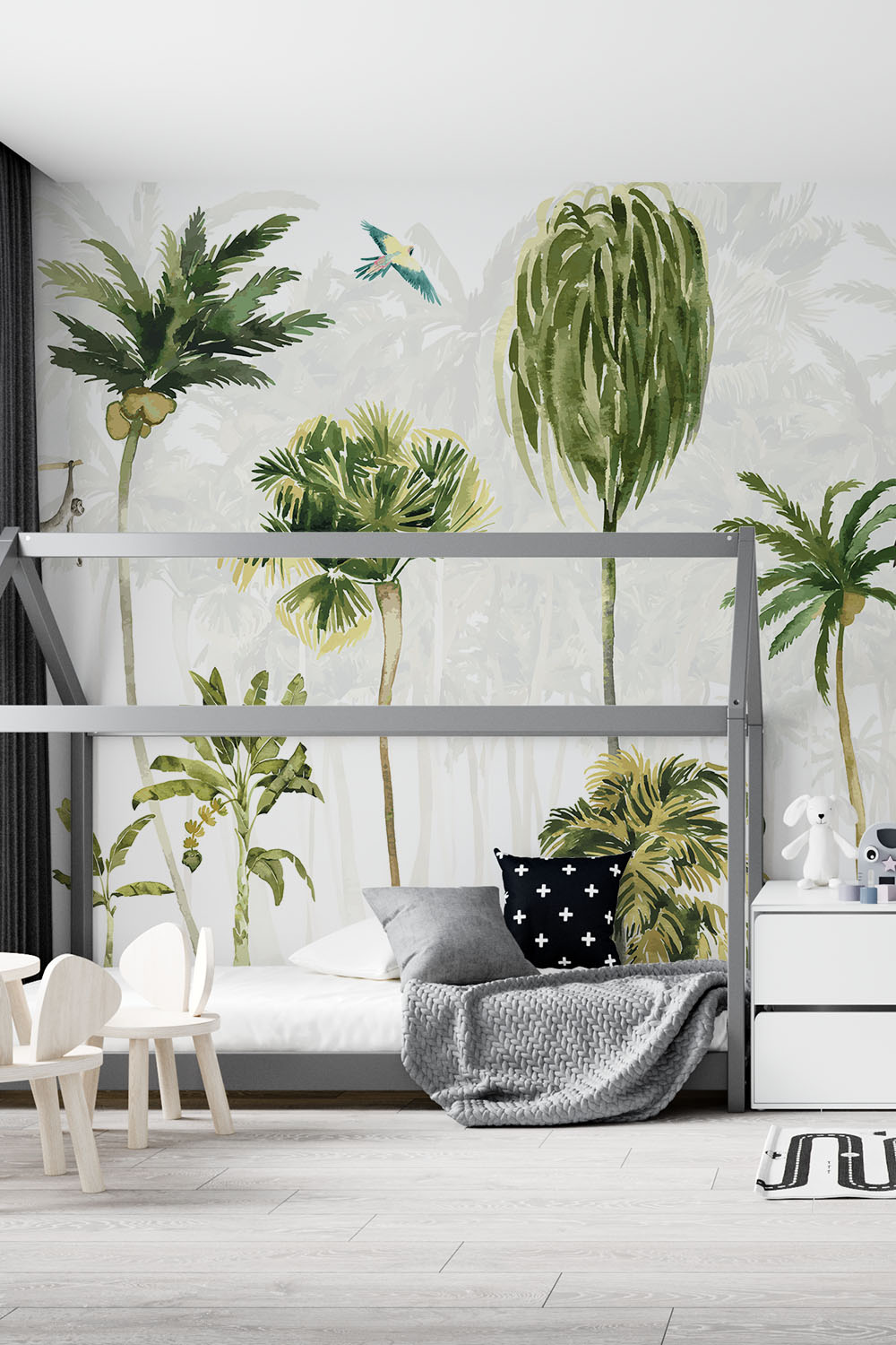 Jungle behang kinderkamer - Palmbomen paradijs ~ Walloha