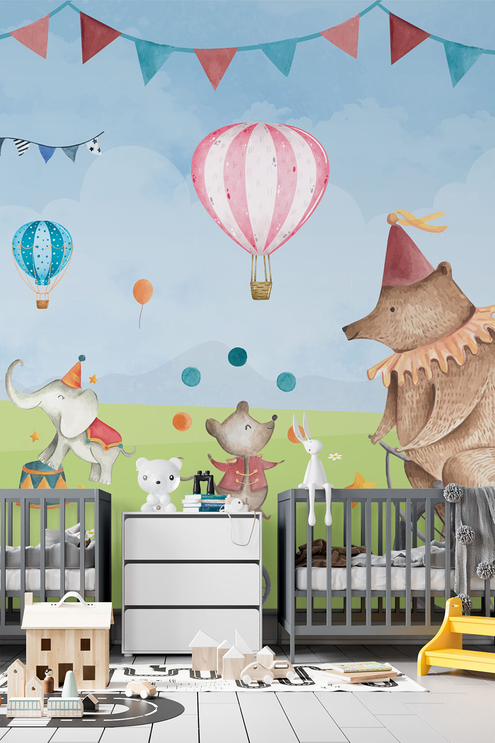 Circus behang - Circus in het land ~ Walloha