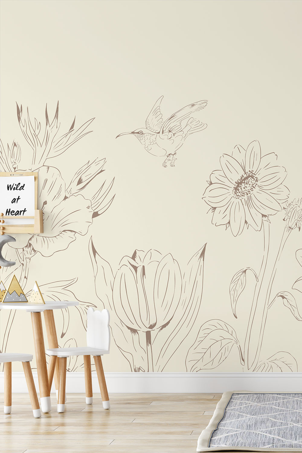 Bloemenbehang - Tussen de bloemen ~ Walloha