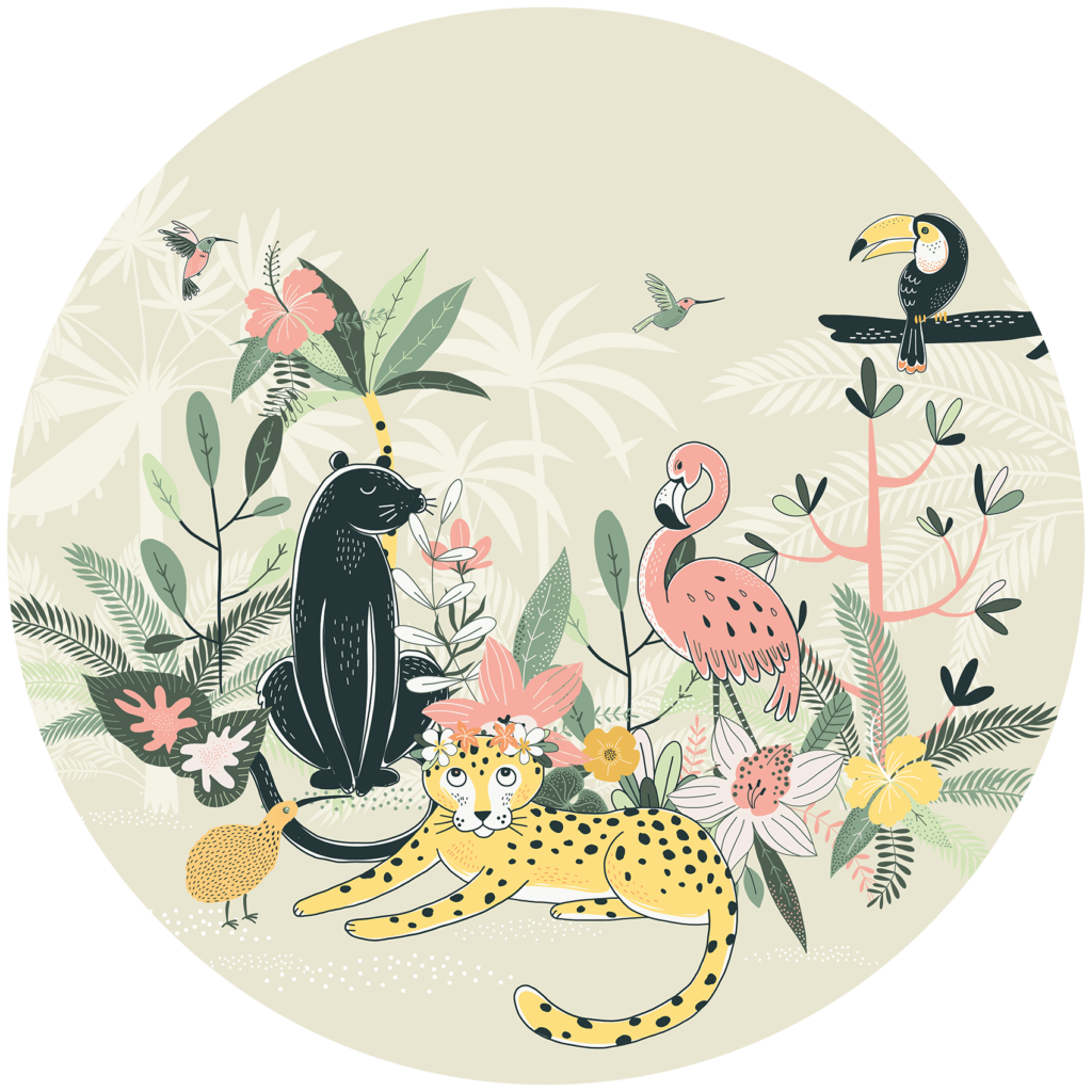 Behangcirkel Oerwoud oase