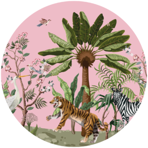 Behangcirkel Oosterse jungle