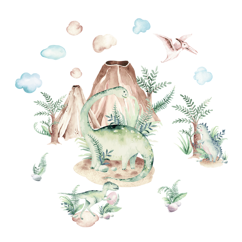 Behangcirkel Dinosaurus wereld