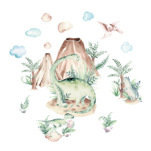 Behangcirkel Dinosaurus wereld