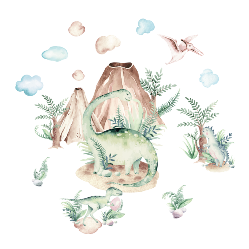 Behangcirkel Dinosaurus wereld