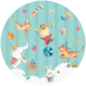 Behangcirkel Feest in de circustent