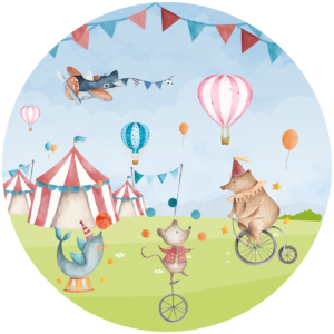 Behangcirkel Circus in het land