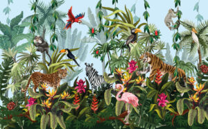 Oerwoud explosie - Jungle behang