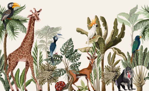 Exotische jungle dieren walloha behang