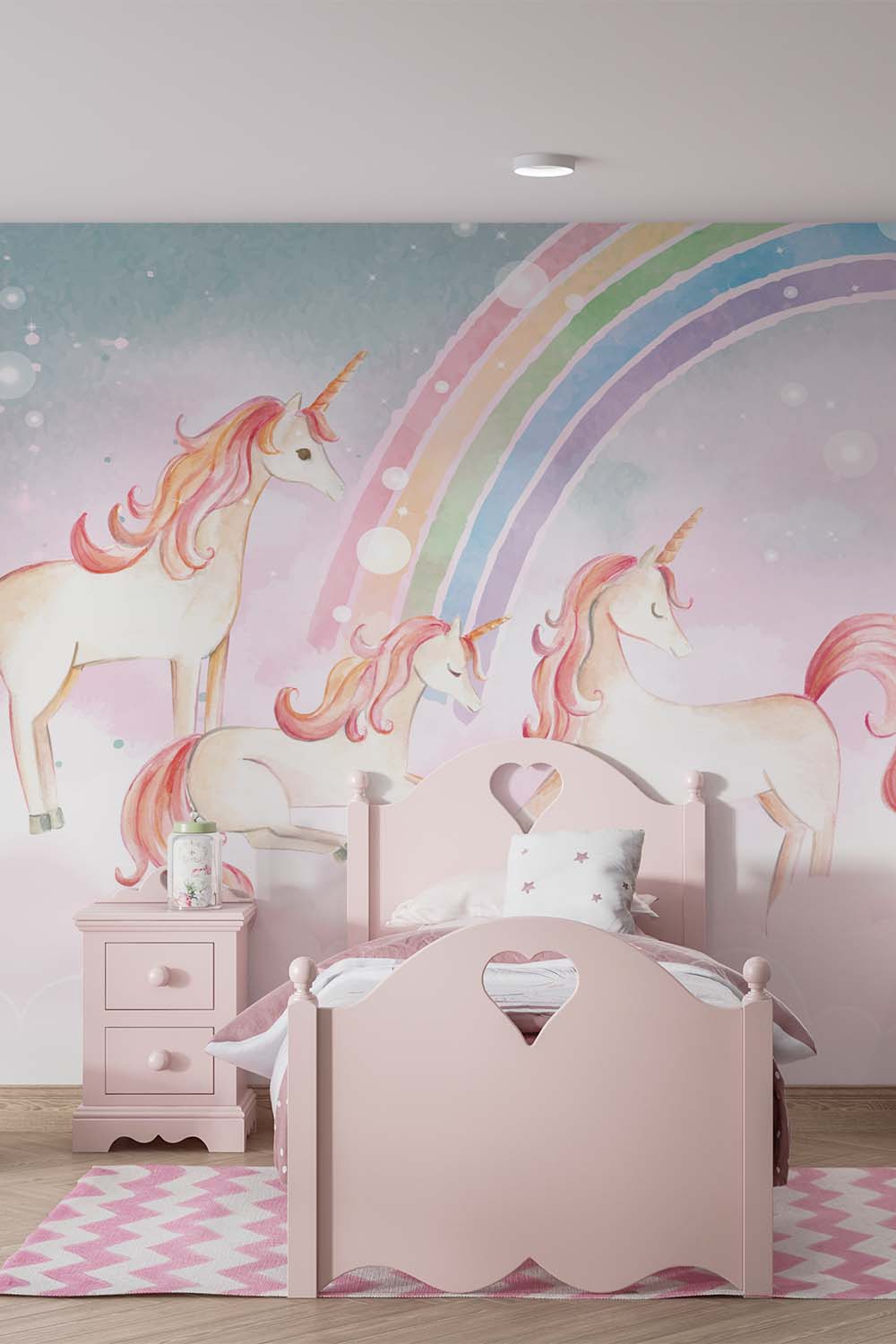 Behang - Eenhoorn sprookje