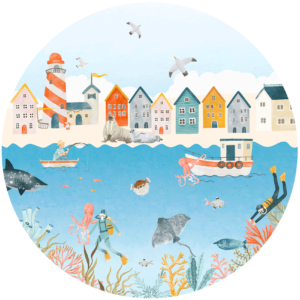 Behangcirkel Dagje strand