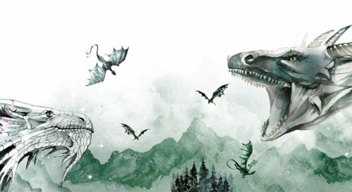 Drakendrift - Kinderbehang met draken