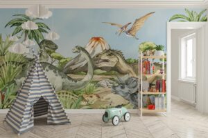 Tijd van de dino's - Dinosaurus behang