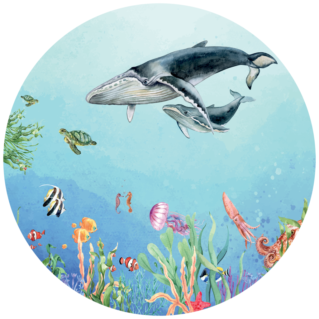 Behangcirkel Diep in de zee