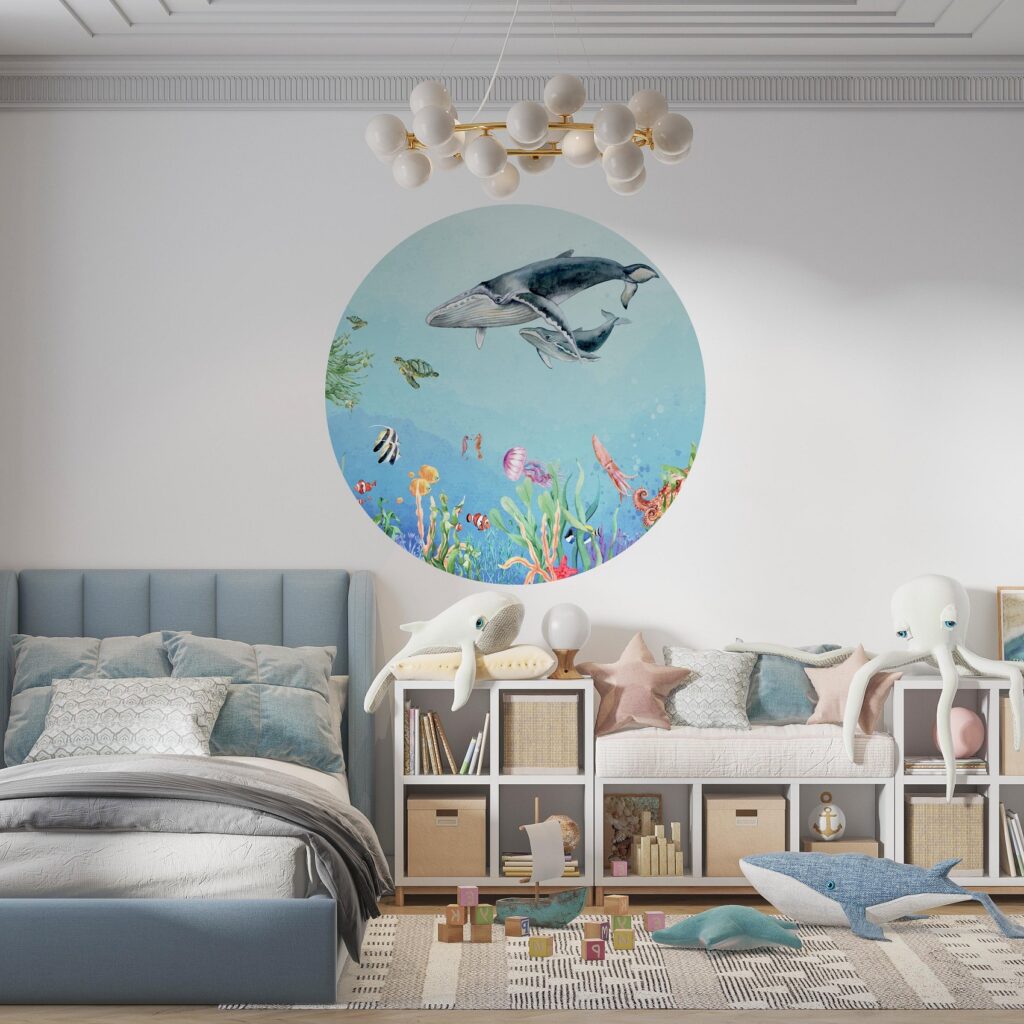 Behangcirkel Diep in de zee