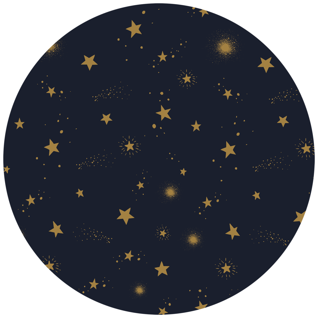 Behangcirkel Sterrenhemel in de nacht