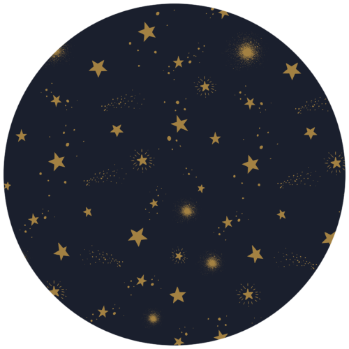 Behangcirkel Sterrenhemel in de nacht