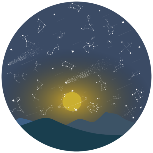 Behangcirkel Sterrenbeelden spotten