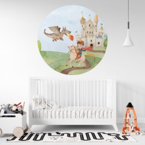 Behangcirkel Ridder en paard