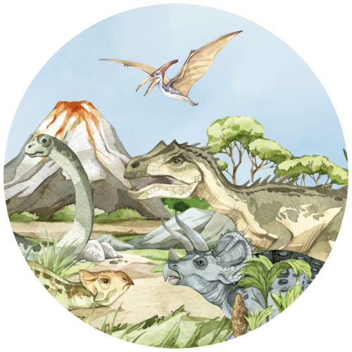 Behangcirkel Tijd van de dino's