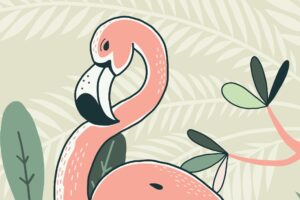 Oerwoud oase - Behang met dieren