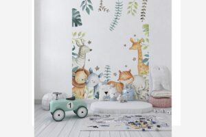Schattige safari dieren - Behang met safari dieren
