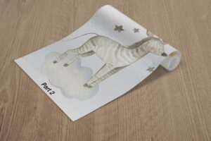 Safari droom - Wolken behang met dieren