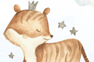 Safari droom - Wolken behang met dieren