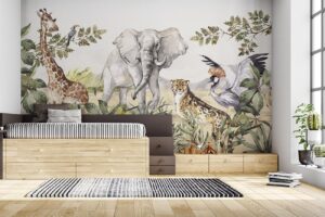 Dieren van de savanne - Safari dieren behang