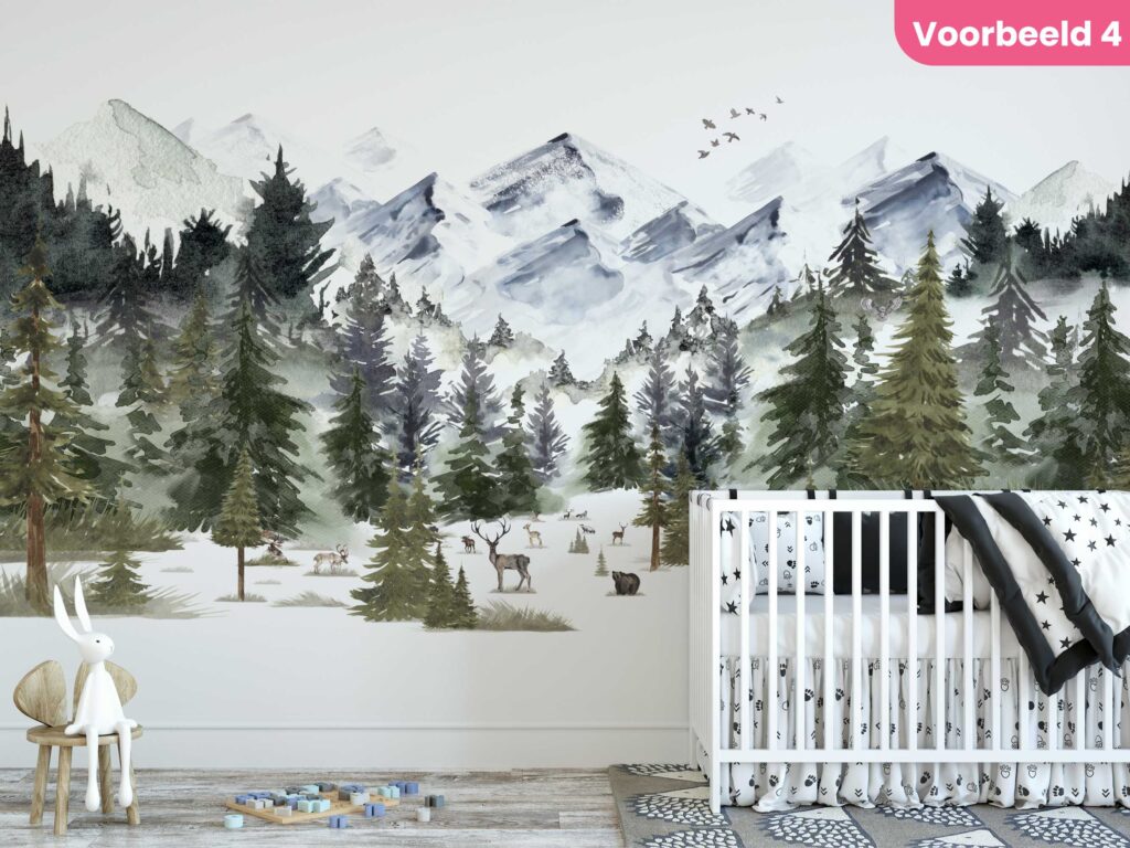 Voorbeeld maatwerk bos behang - Walloha Kinderbehang